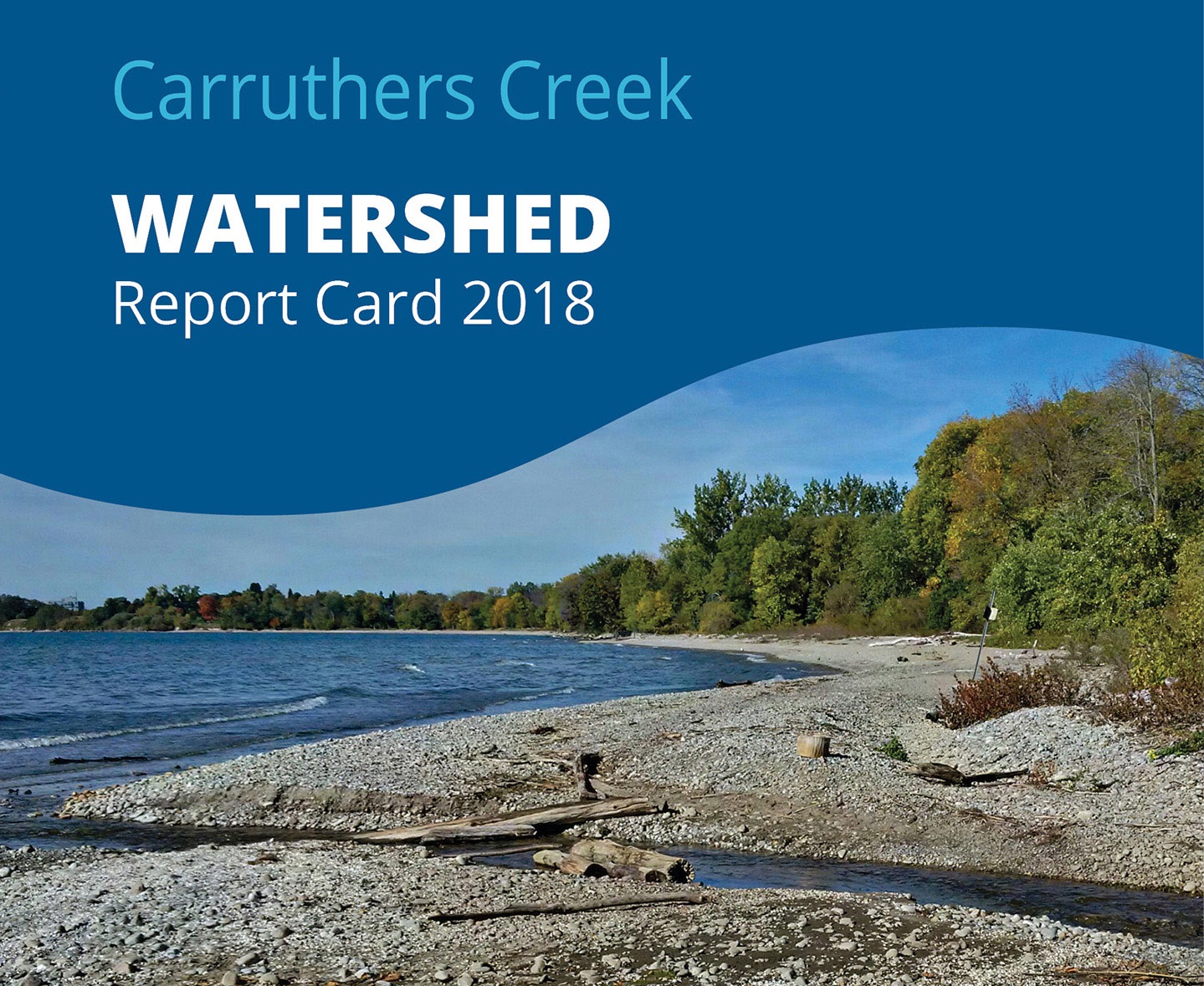 front panel of 2018 Carruthers Creek watershed report card