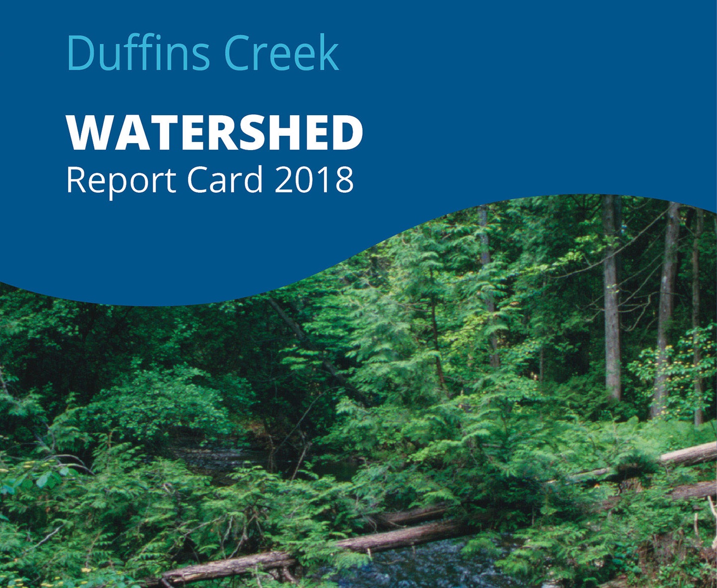 front panel of 2018 Duffins Creek watershed report card