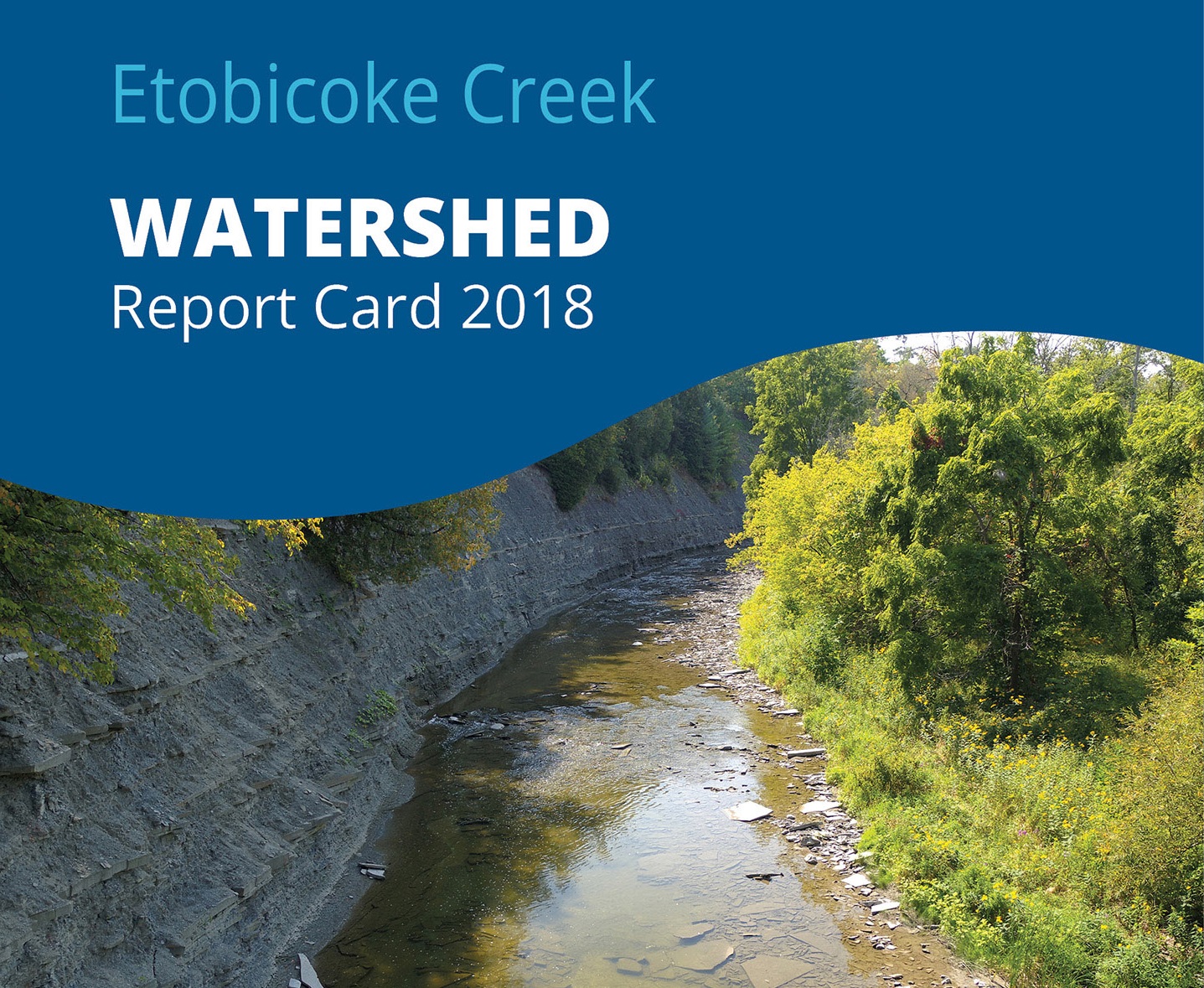 front panel of 2018 Etobicoke Creek watershed report card