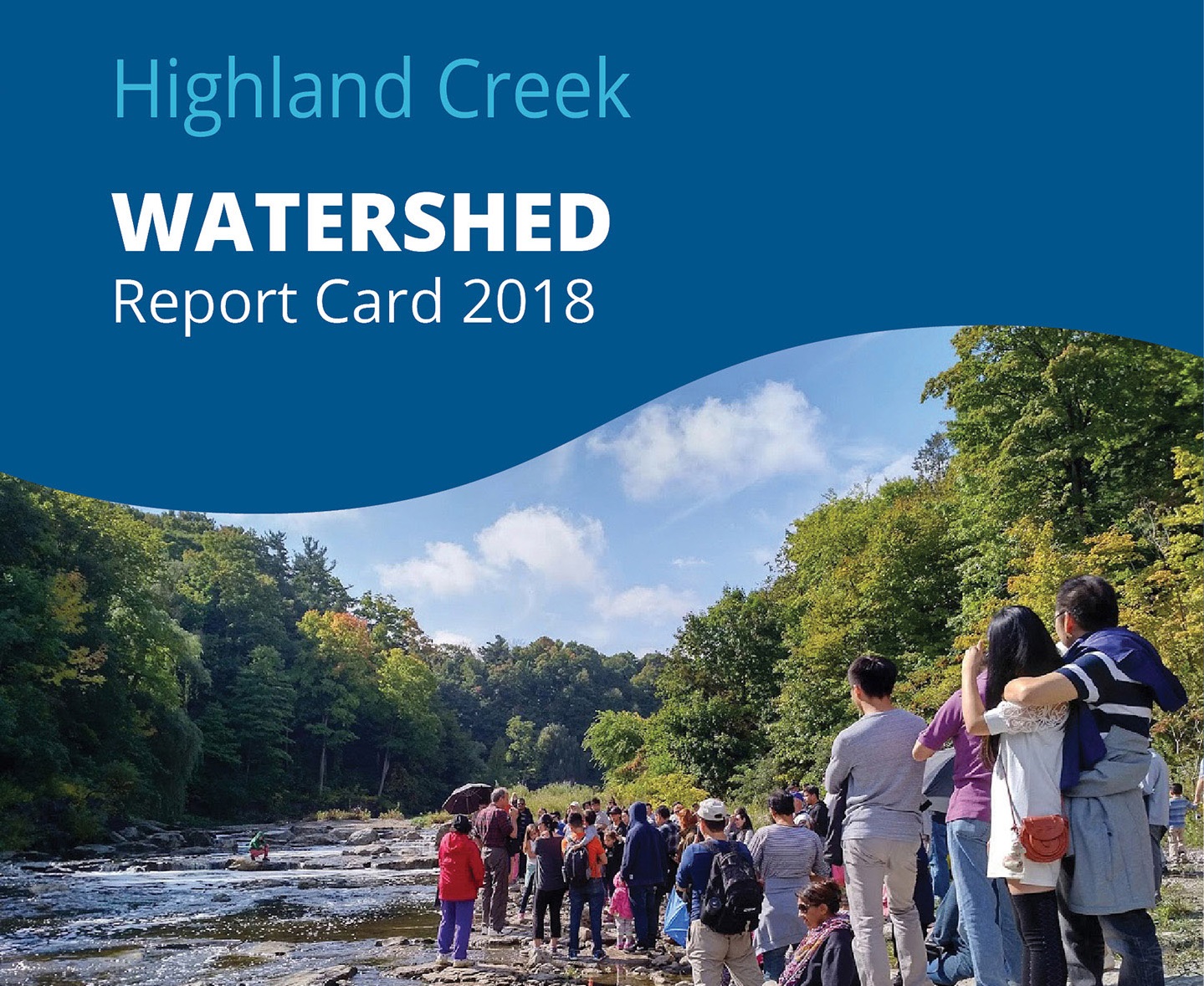 front panel of 2018 Highland Creek watershed report card
