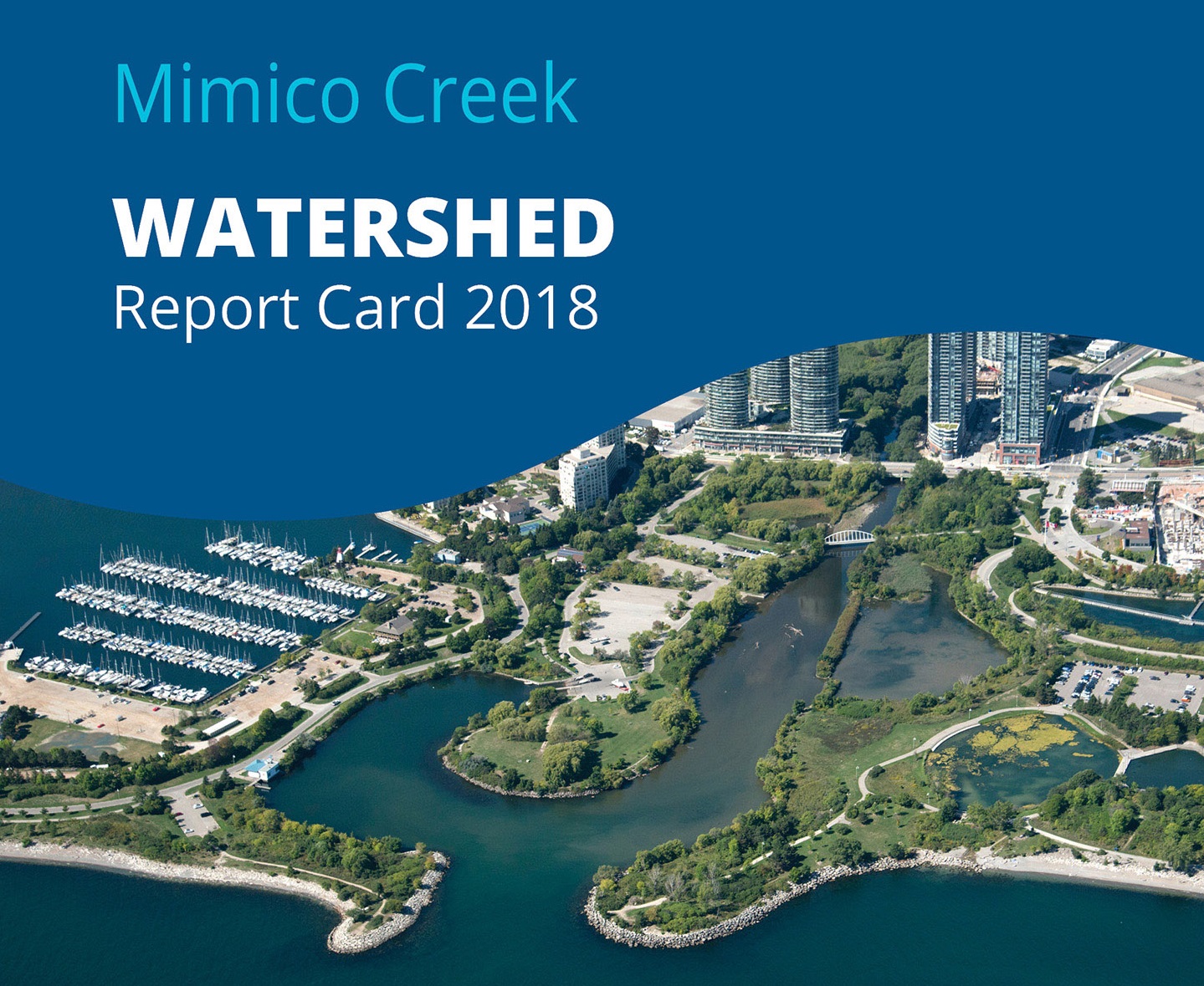 front panel of 2018 Mimico Creek watershed report card